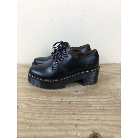 Dr. Martens Shoes - New Doc Dr Martens Shoes Womens 9 Black Leather Leona LO Oxfords